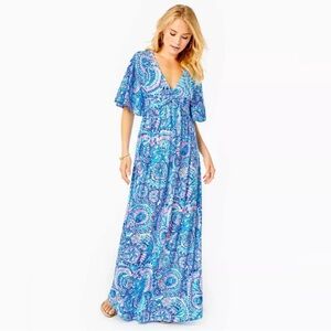 NWOT Lilly Pulitzer Minka Sleeved Maxi dress Size 4